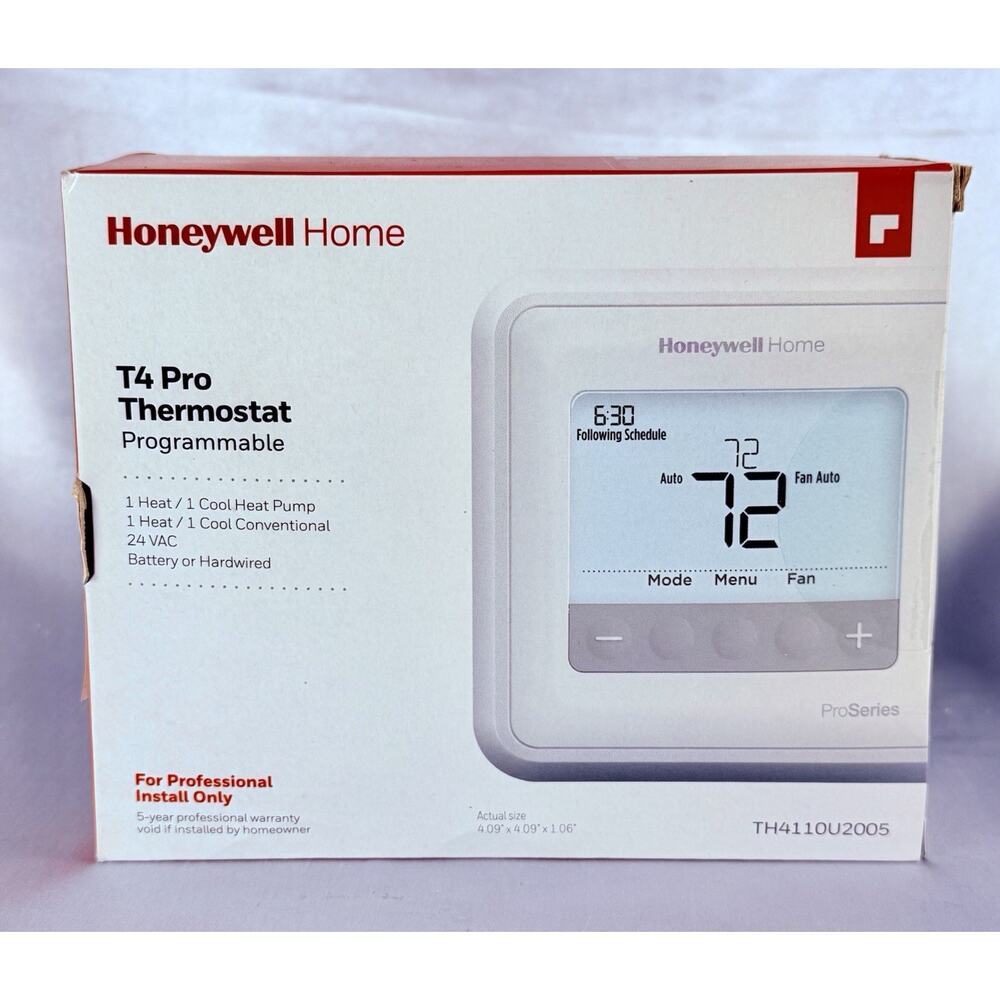 Honeywell T4 Pro Programmable Thermostat TH4110U2005 NIB